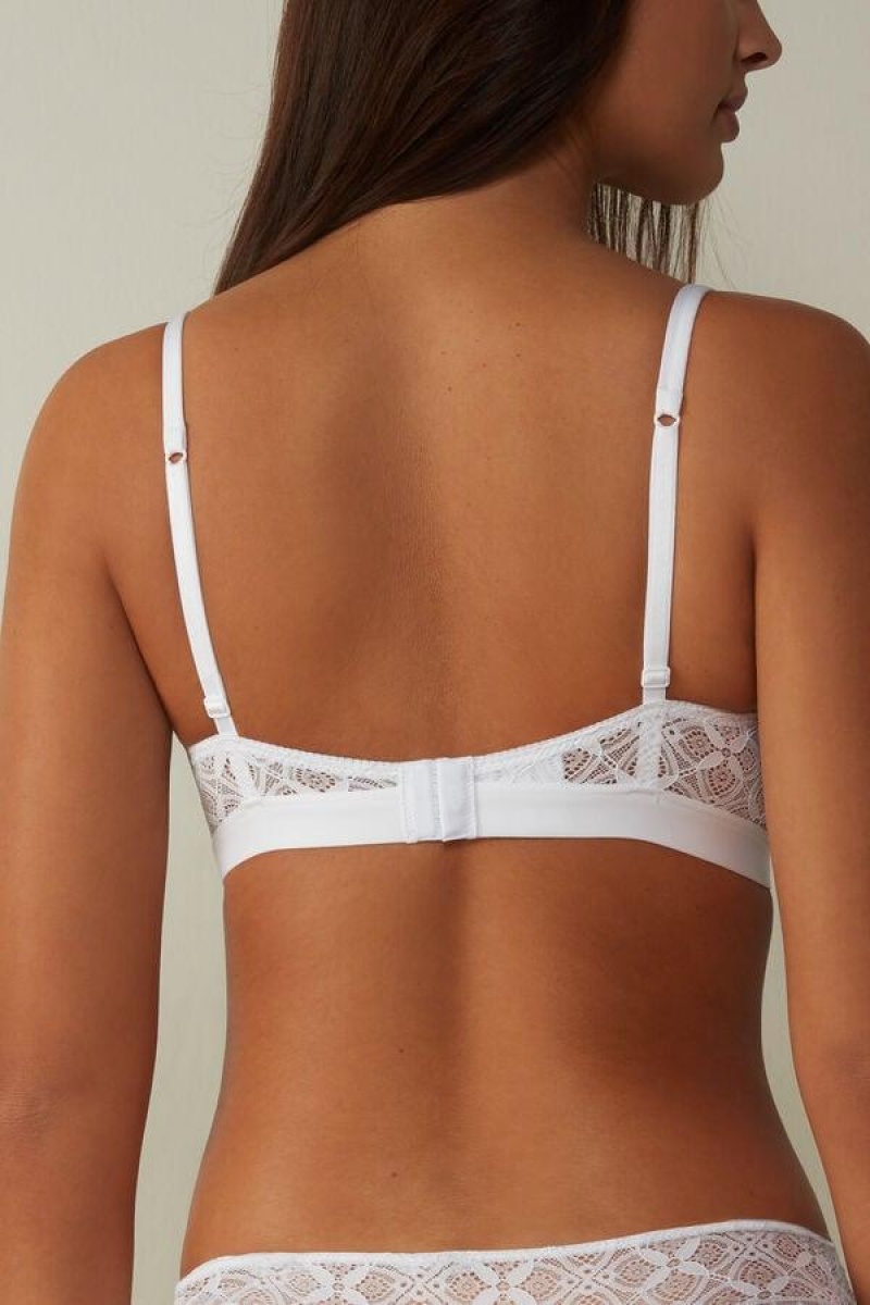 Sutiene Dama Intimissimi Emma Triangle in Dantela Albi | RO RW1171