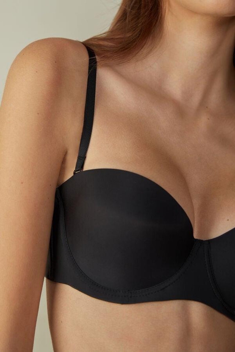 Sutiene Dama Intimissimi Giada Microfiber Bandeau Negrii | RO TV1120