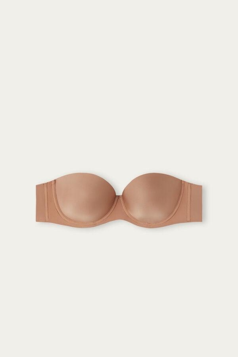 Sutiene Dama Intimissimi Giada Microfiber Bandeau Bej | RO MA1219