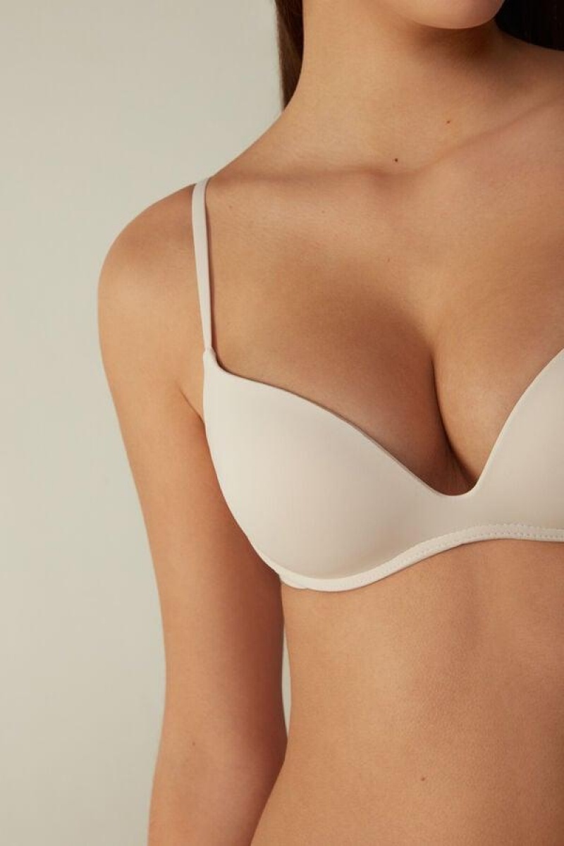 Sutiene Dama Intimissimi Gioia C-D Cup Microfiber Super Push-Up Roz | RO QZ1350