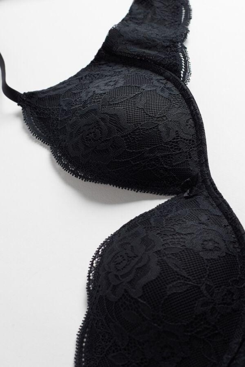 Sutiene Dama Intimissimi Gioia Dantela Super Push-Up Negrii | RO DN1336