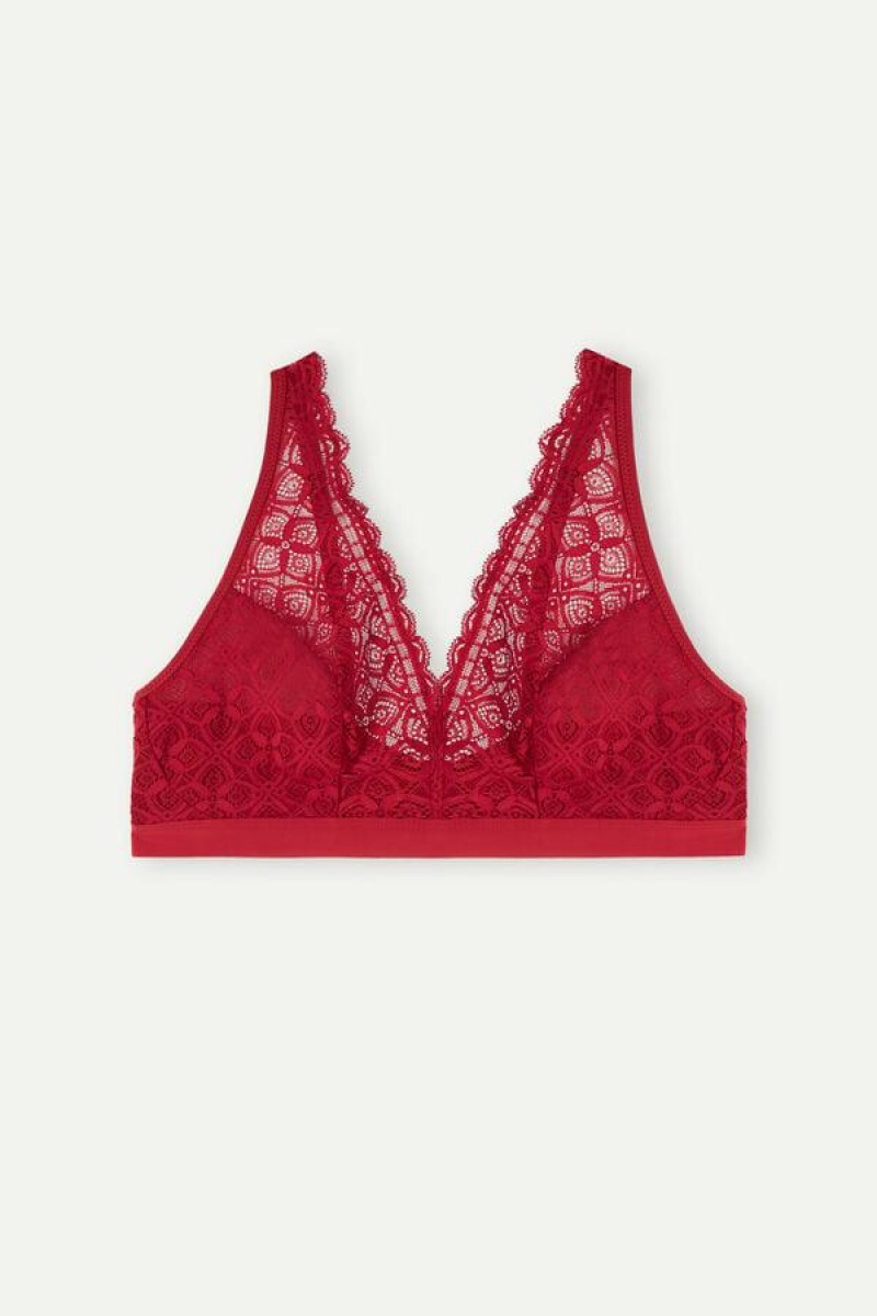 Sutiene Dama Intimissimi Lara Triangle in Dantela Rosii | RO MA1401