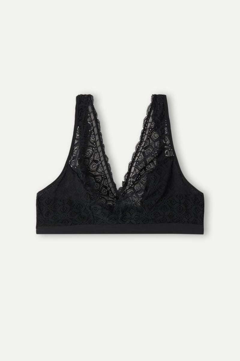 Sutiene Dama Intimissimi Lara Triangle in Dantela Negrii | RO RW1405