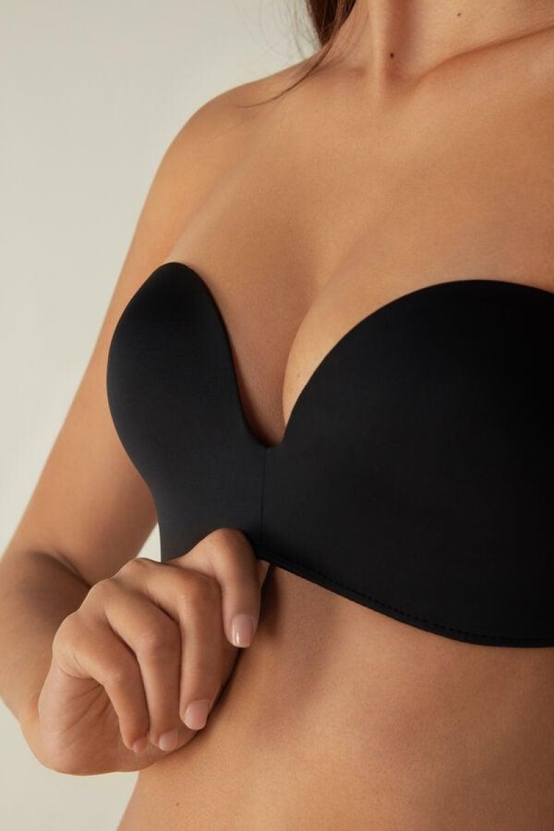 Sutiene Dama Intimissimi Laura Microfiber Bandeau Negrii | RO OR1124