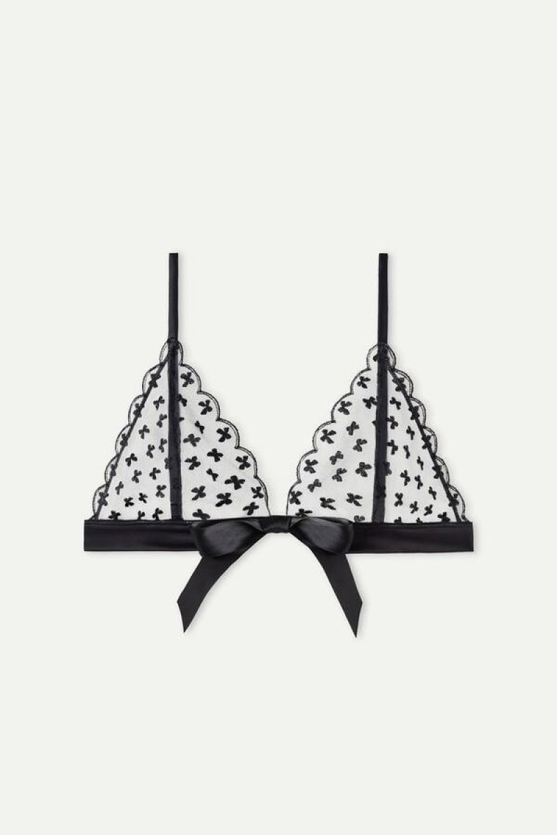 Sutiene Dama Intimissimi Love Cadeau Triangle Negrii | RO CE1137