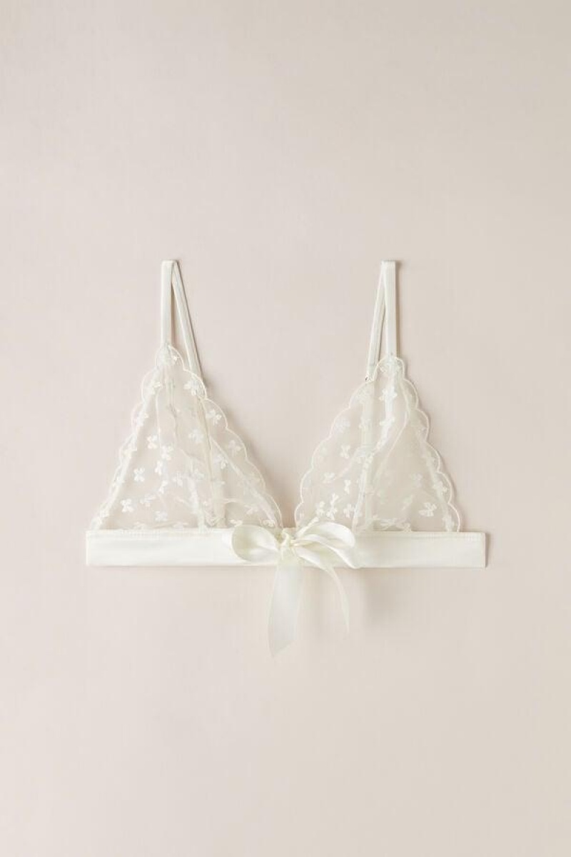 Sutiene Dama Intimissimi Love Cadeau Triangle Albi | RO QZ1376