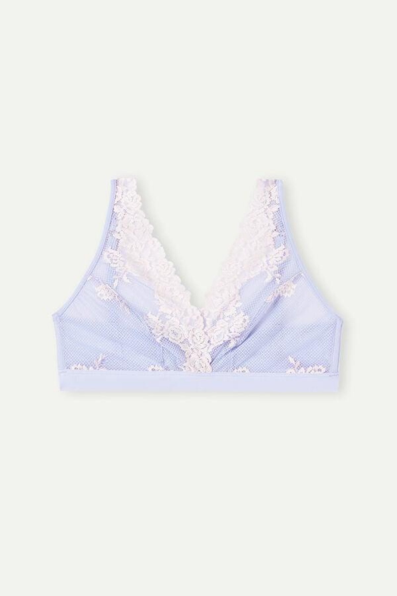 Sutiene Dama Intimissimi Pretty Flowers Lara Triangle Lavanda Albi | RO NB1374