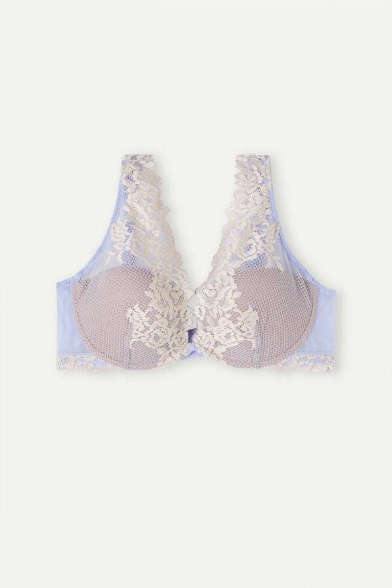 Sutiene Dama Intimissimi Pretty Flowers Elena Balconette Lavanda Albi | RO TV1484