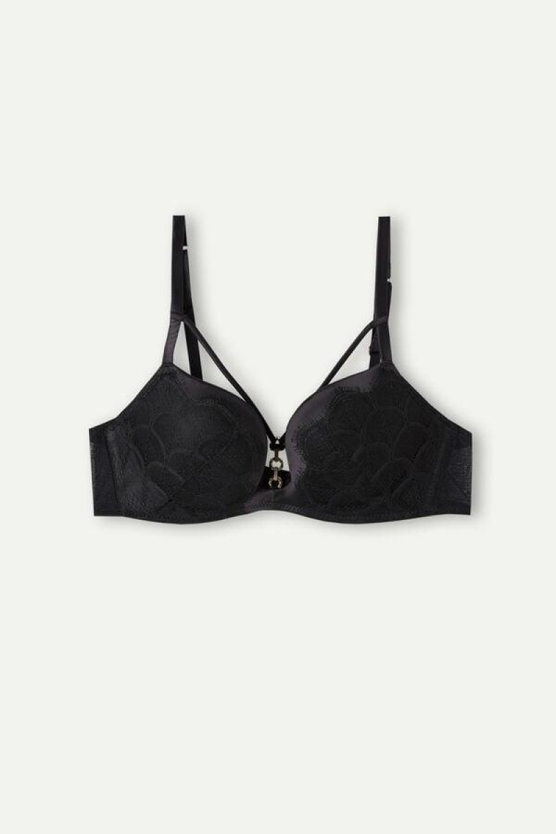 Sutiene Dama Intimissimi Pure Charme Monica Push-Up Negrii | RO PQ1281