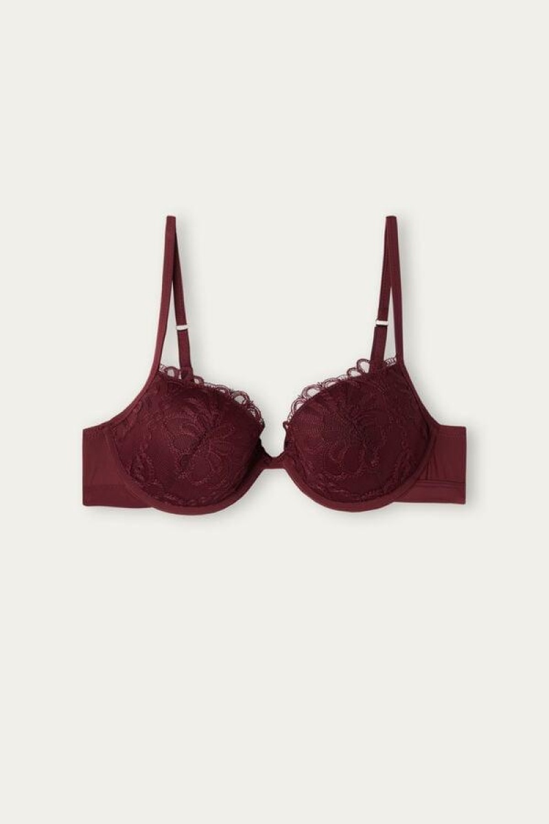 Sutiene Dama Intimissimi Romantic Life Bellissima Push-up Rosii Inchis | RO AP1308