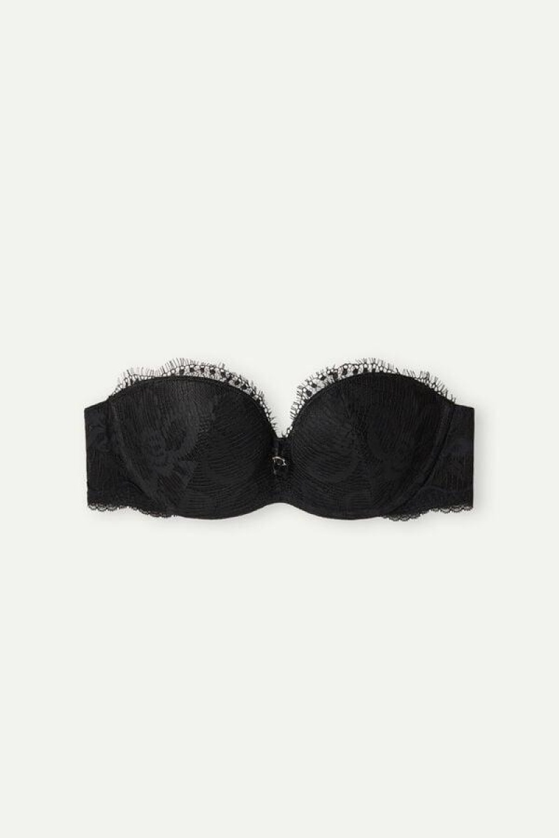 Sutiene Dama Intimissimi Sensual Unbounded Monica Bandeau Negrii | RO PQ1203