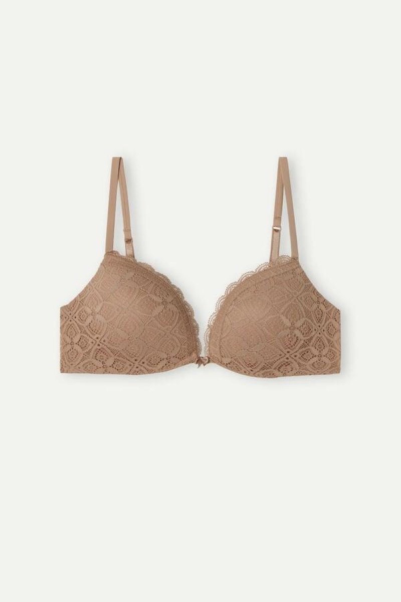 Sutiene Dama Intimissimi Silvia Push-up in Dantela Bej | RO JJ1288