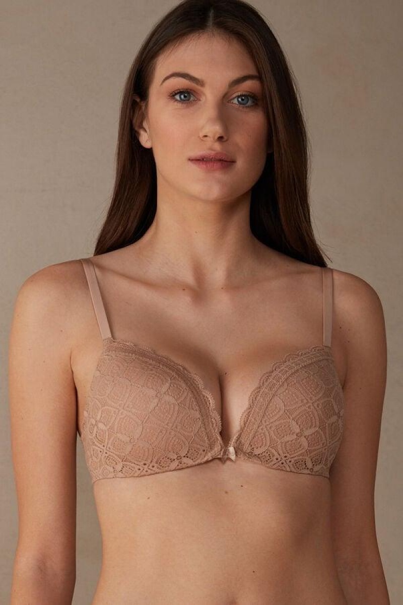 Sutiene Dama Intimissimi Silvia Push-up in Dantela Bej | RO JJ1288