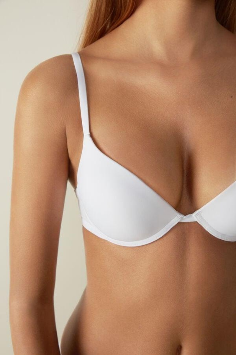 Sutiene Dama Intimissimi Simona Microfiber Super Push-Up Albi | RO ZG1343