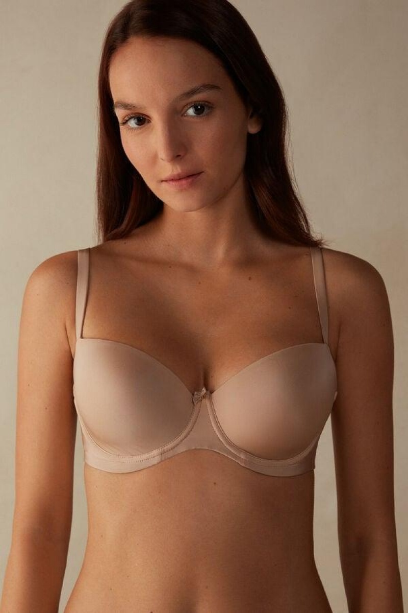 Sutiene Dama Intimissimi Sofia Balconette in Ultralight Microfiber Bej | RO QZ1064