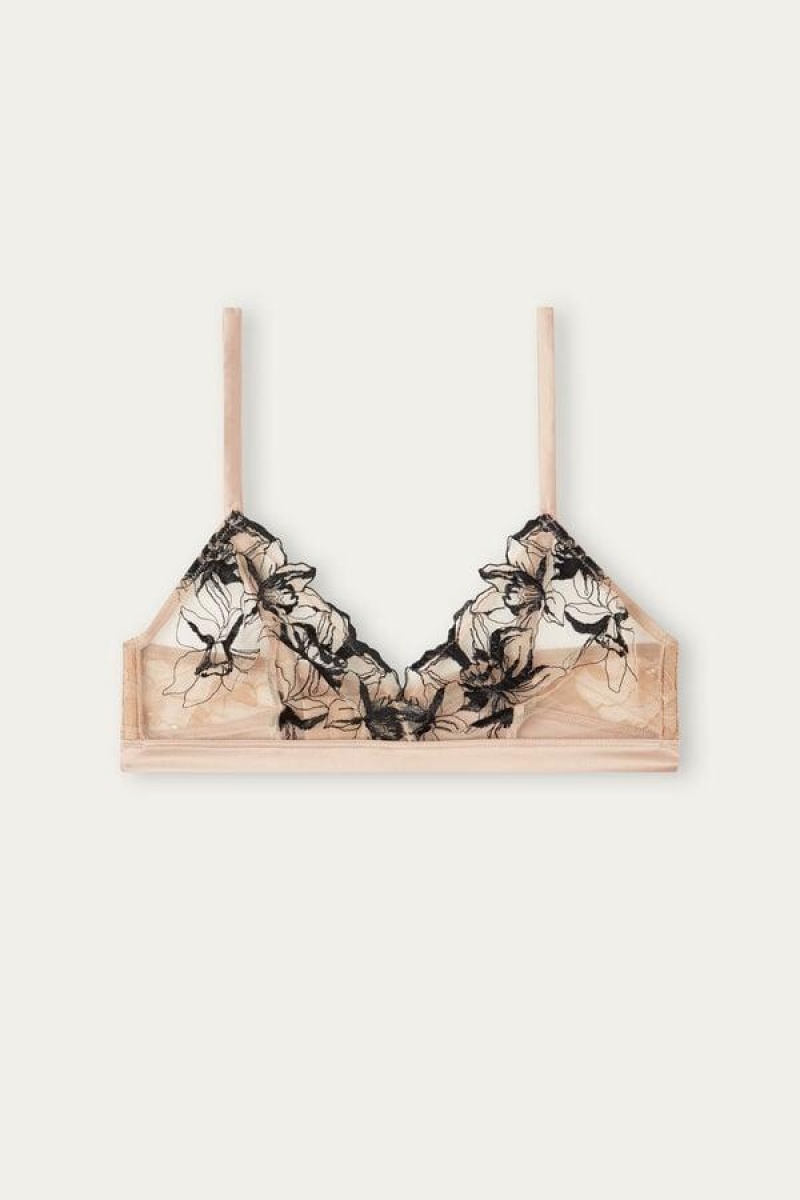 Sutiene Dama Intimissimi Stir the Senses Emma Triangle Bej Negrii | RO VD1398