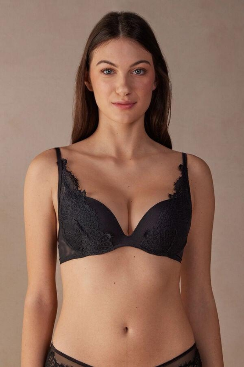 Sutiene Dama Intimissimi Stunning Beauty Gioia Super Push-up Negrii | RO IS1279