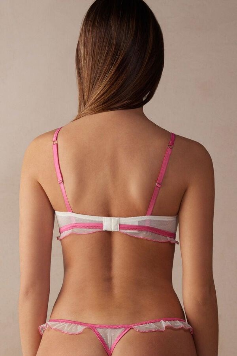 Sutiene Dama Intimissimi Sweet Like Daisies Triangle Fucsie Roz Albi | RO FM1363